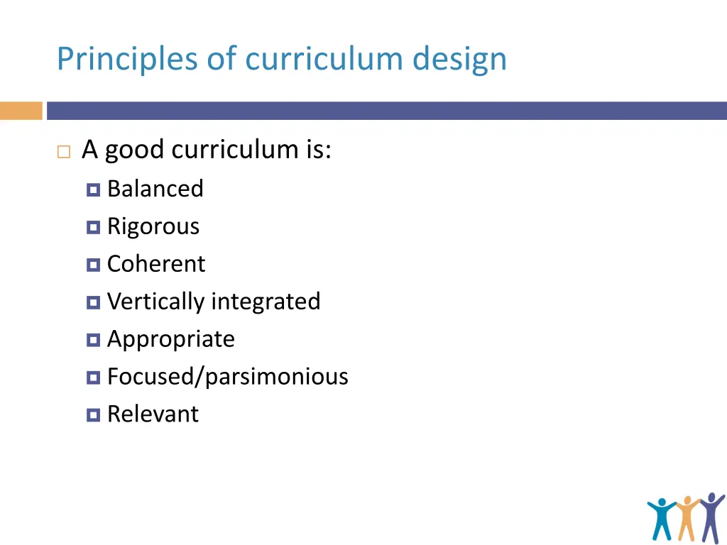 principles of curriculum design
