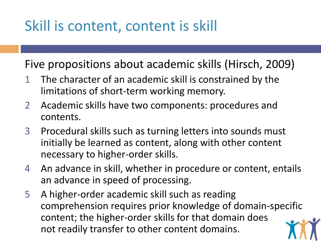 skill is content content is skill