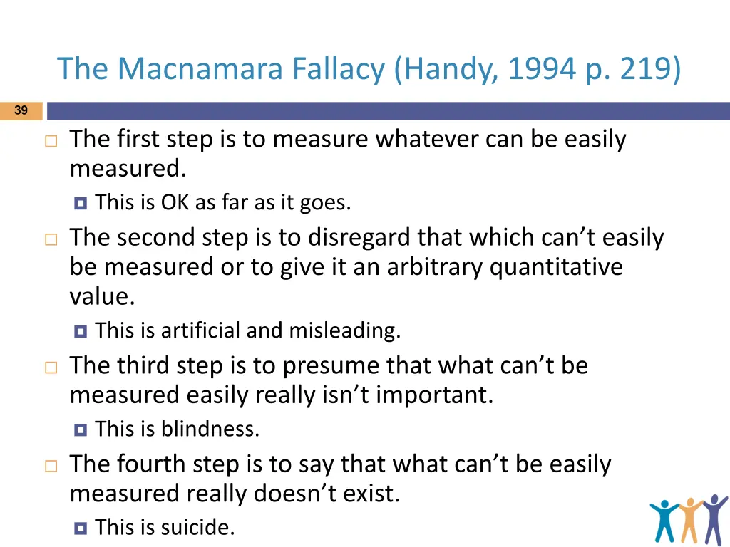 the macnamara fallacy handy 1994 p 219