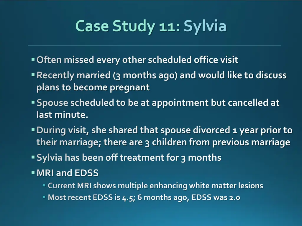 case study 11 sylvia 1