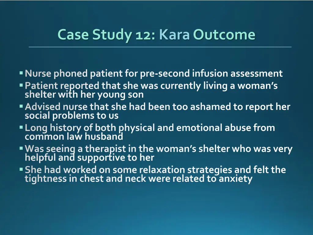 case study 12 kara outcome 1