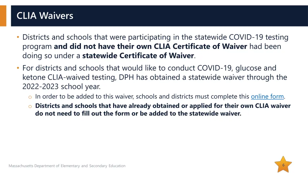 clia waivers