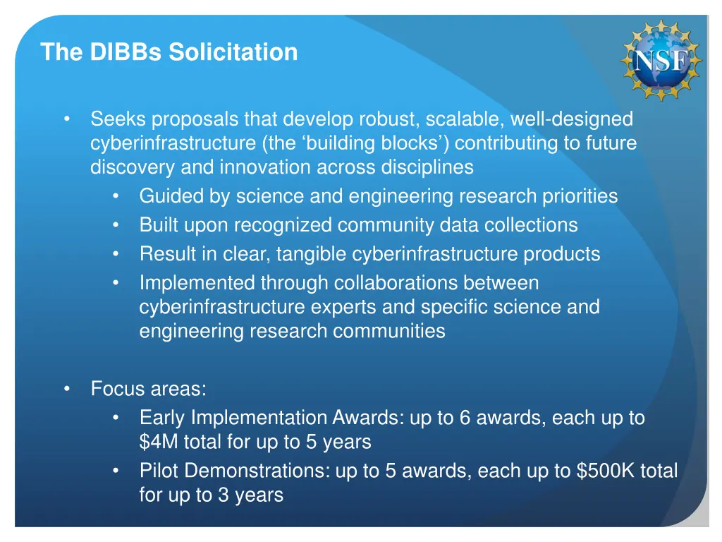 the dibbs solicitation