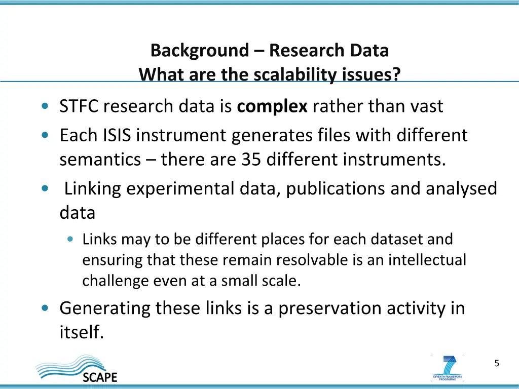background research data what are the scalability
