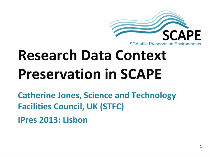 research data context preservation in scape