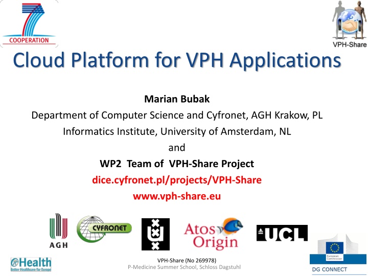 cloud platform for vph applications