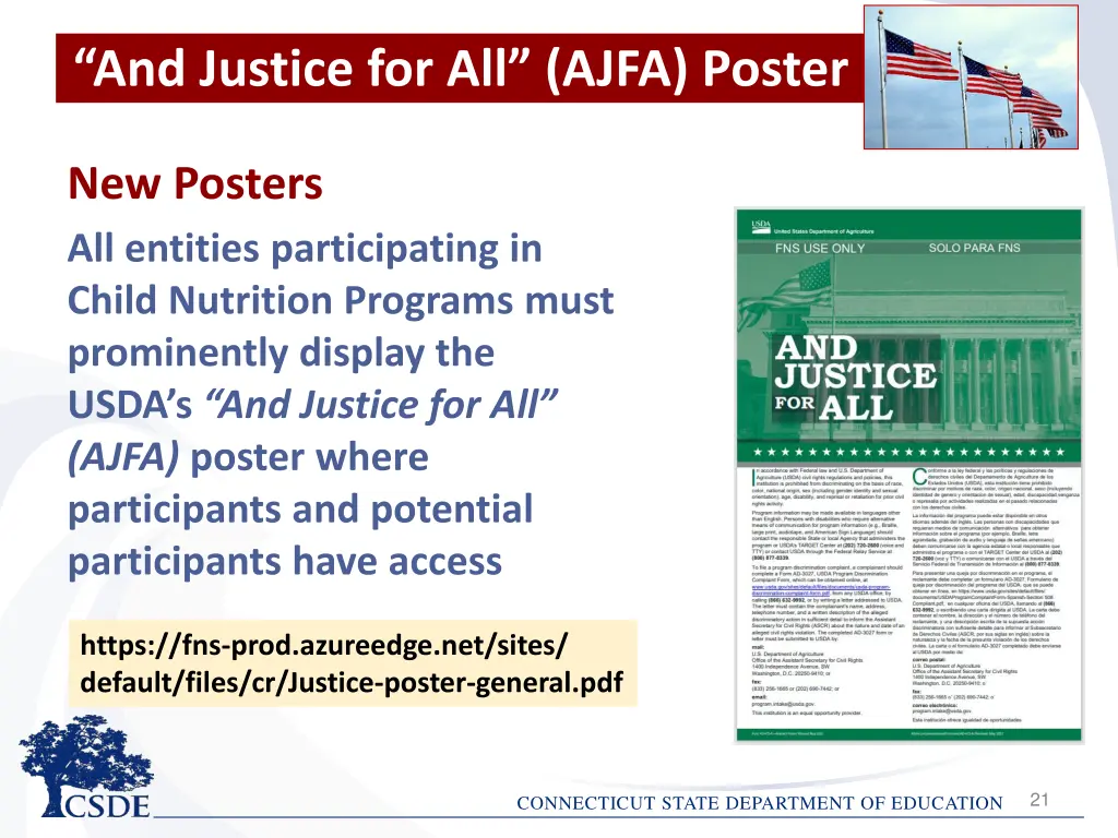 and justice for all ajfa poster