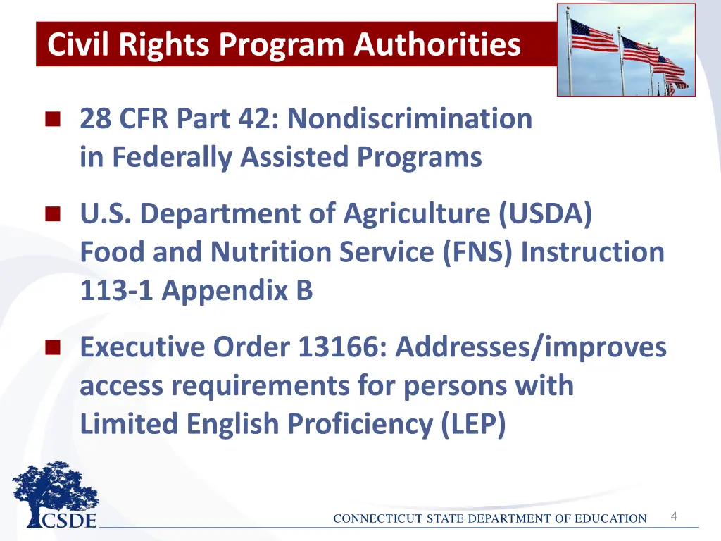 civil rights program authorities