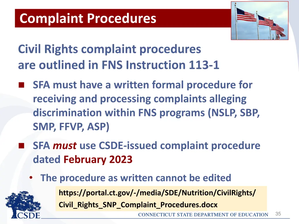 complaint procedures