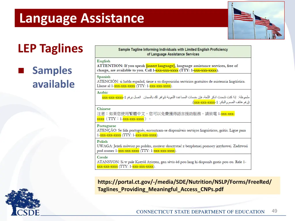 language assistance 8
