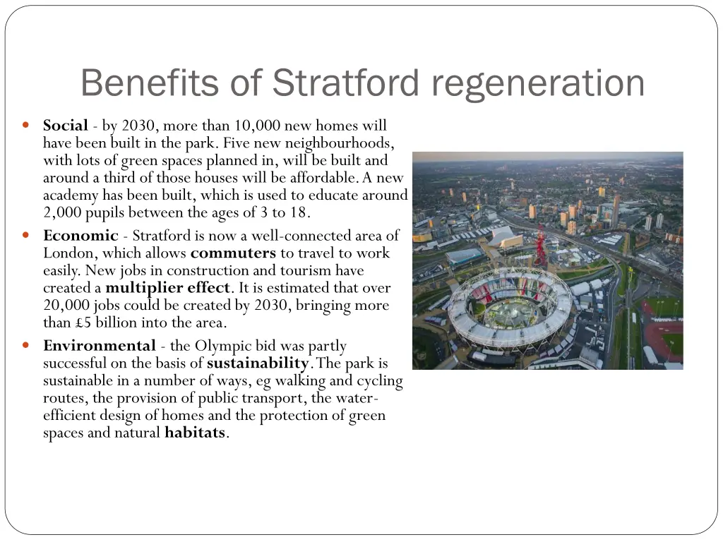 benefits of stratford regeneration