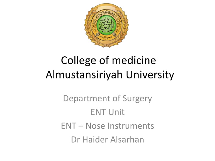 college of medicine almustansiriyah university