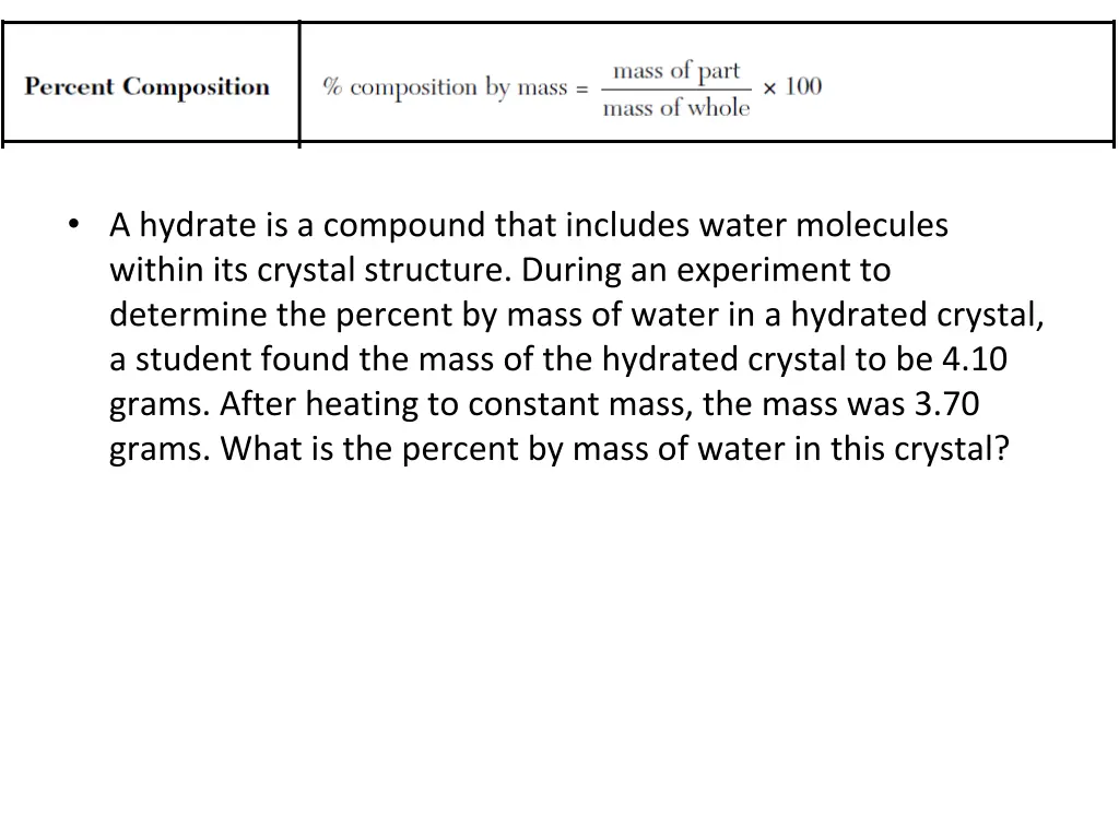a hydrate is a compound that includes water