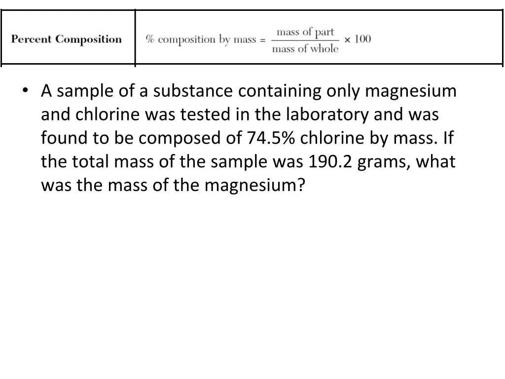 a sample of a substance containing only magnesium