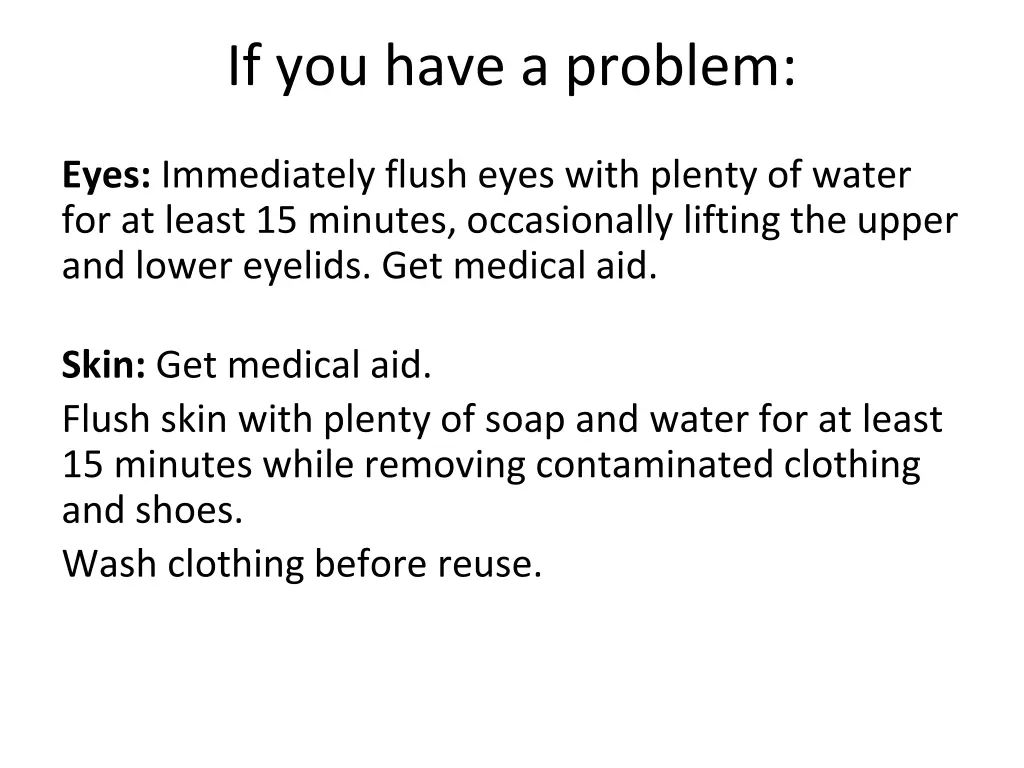 if you have a problem