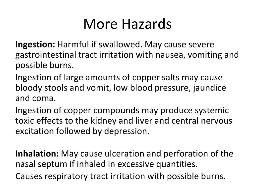 more hazards