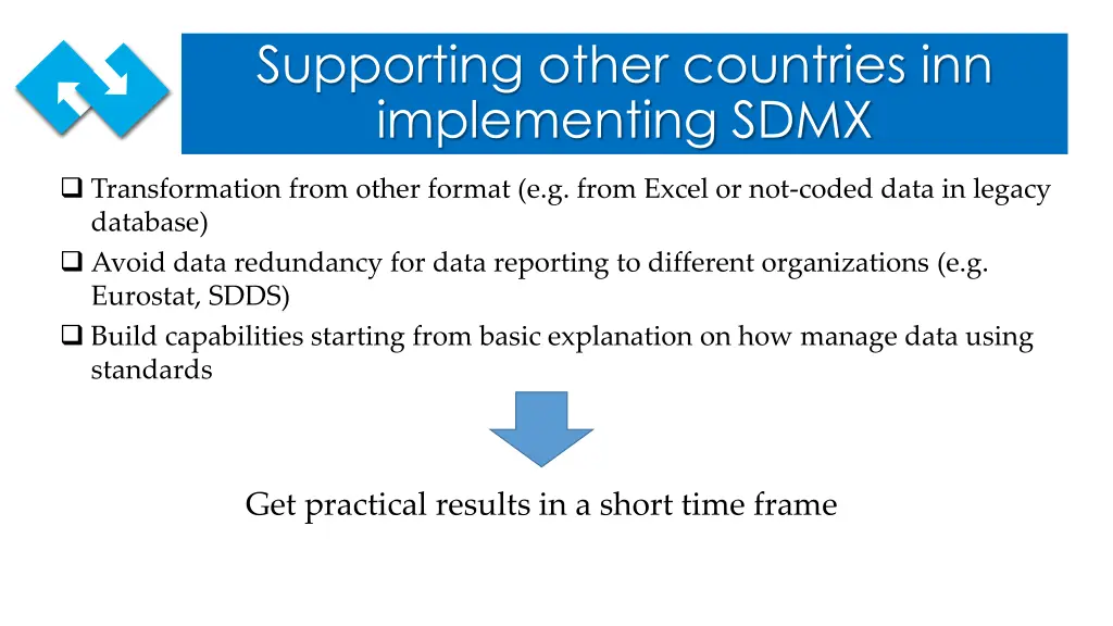 supporting other countries inn implementing sdmx