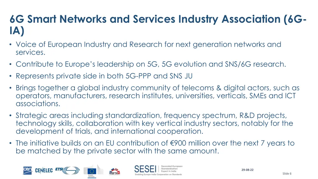 6g smart networks and services industry