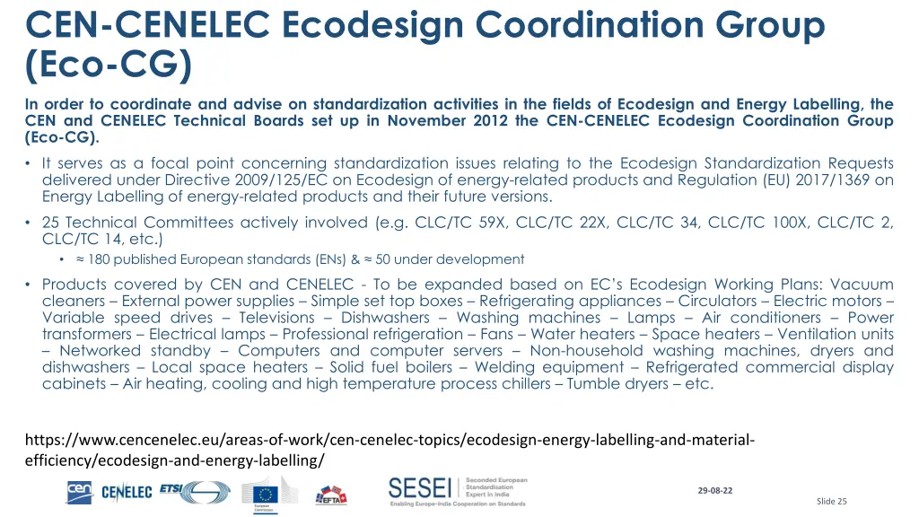 cen cenelec ecodesign coordination group eco cg