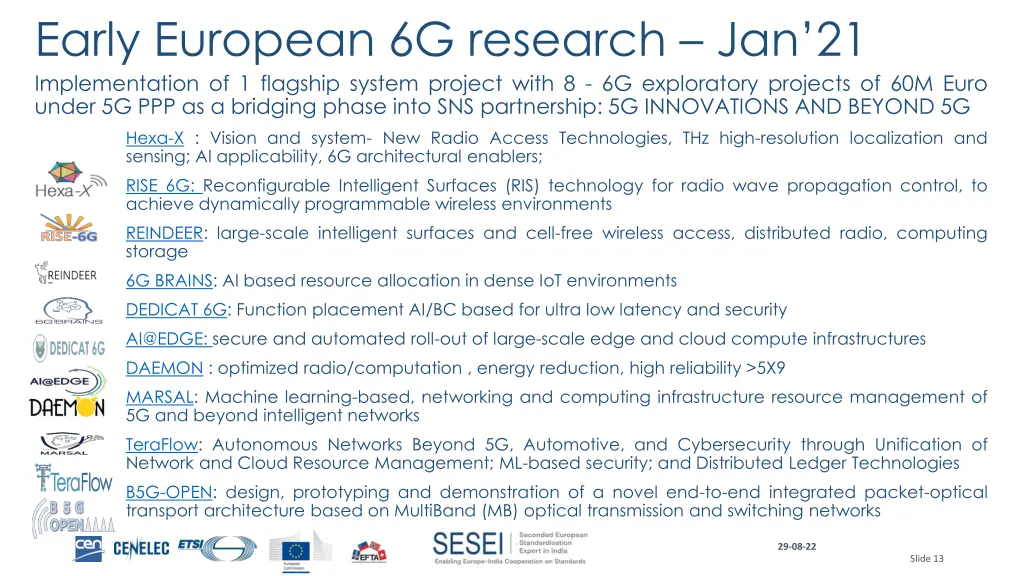 early european 6g research jan 21 implementation