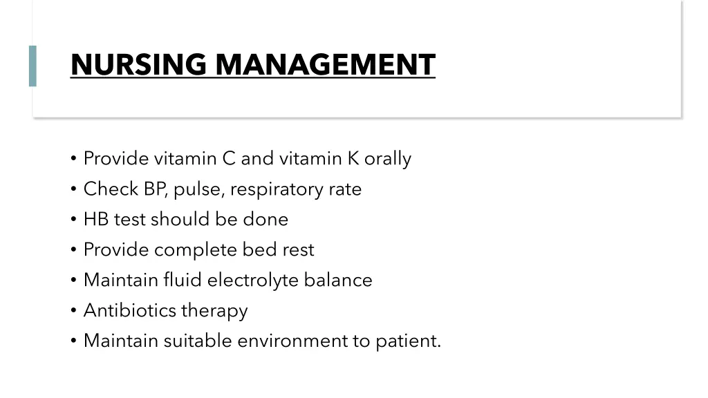 nursing management
