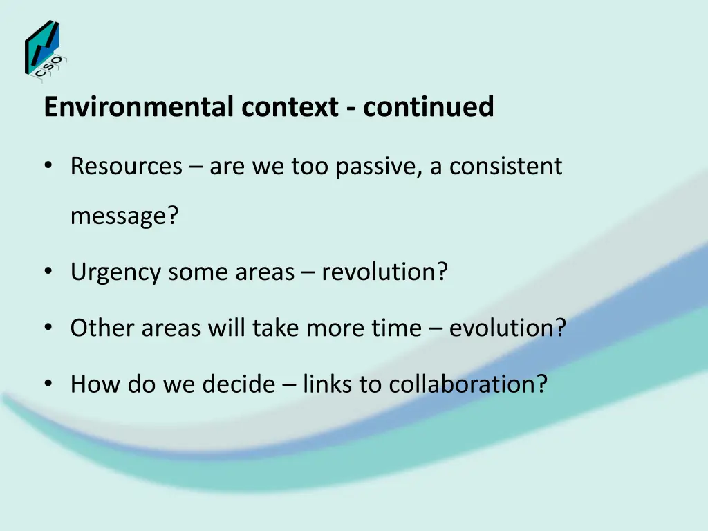 environmental context continued