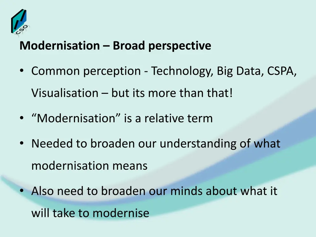 modernisation broad perspective