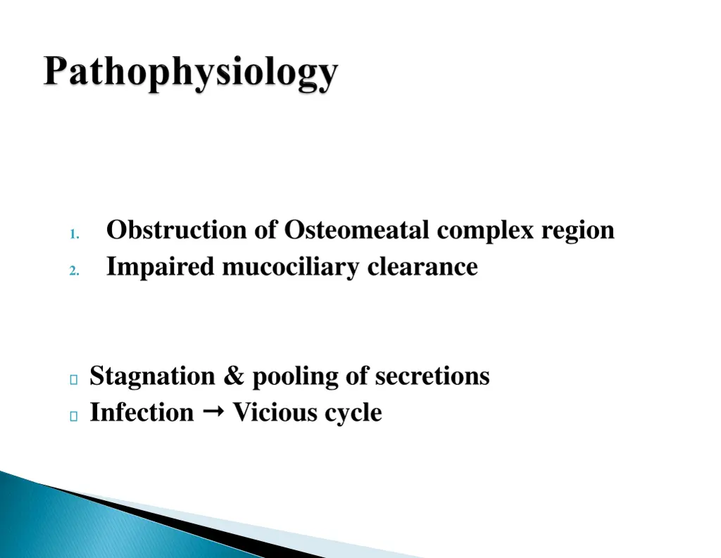 obstruction of osteomeatal complex region