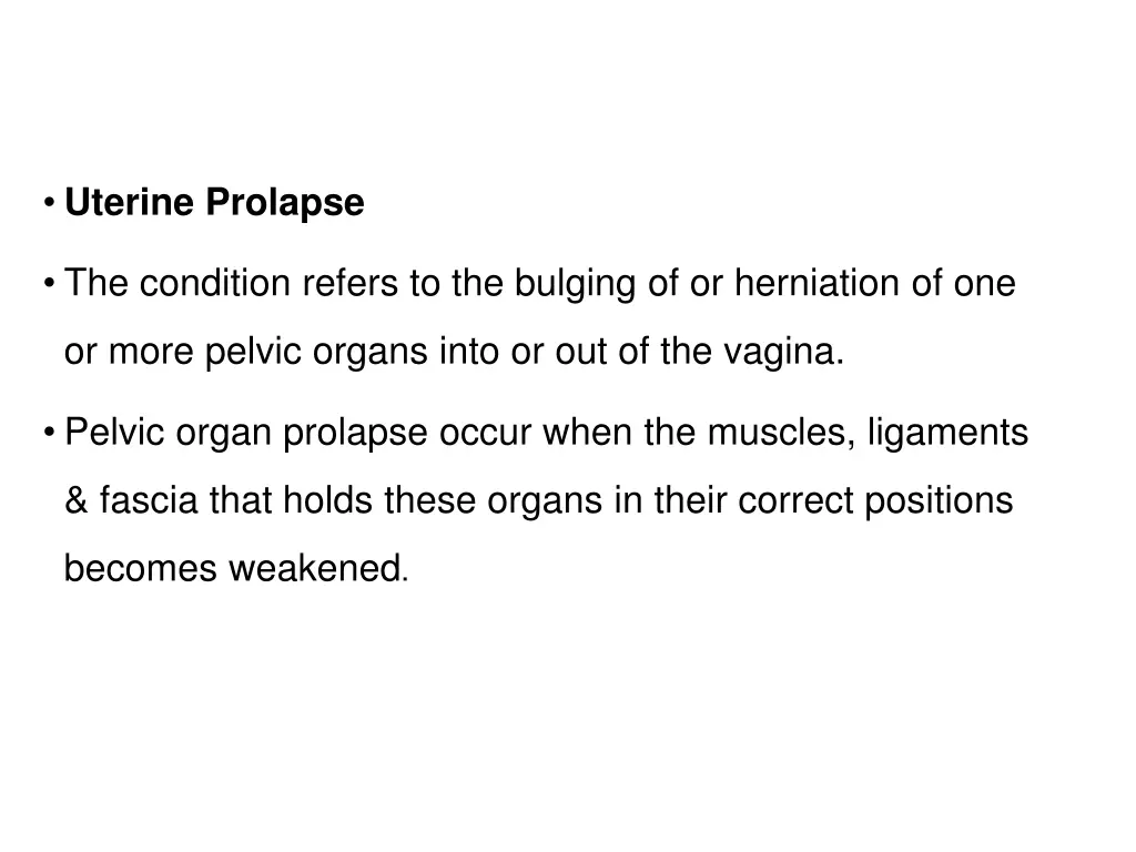 uterine prolapse