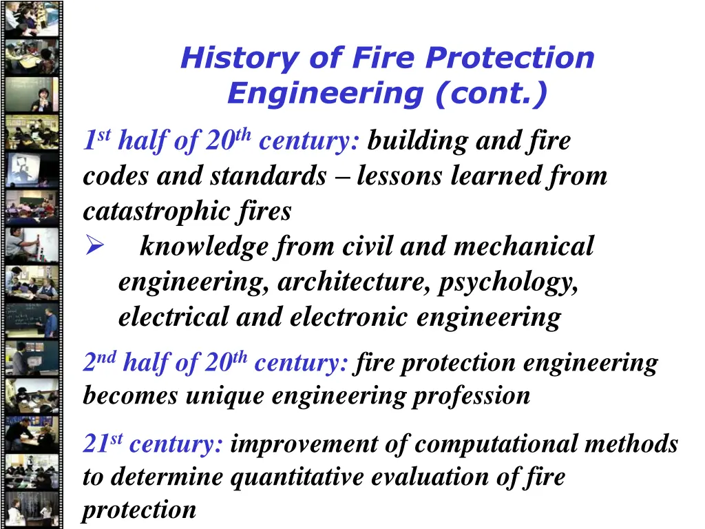 history of fire protection engineering cont