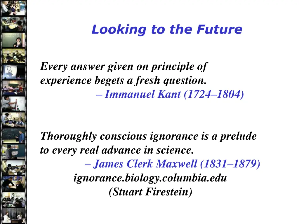 looking to the future
