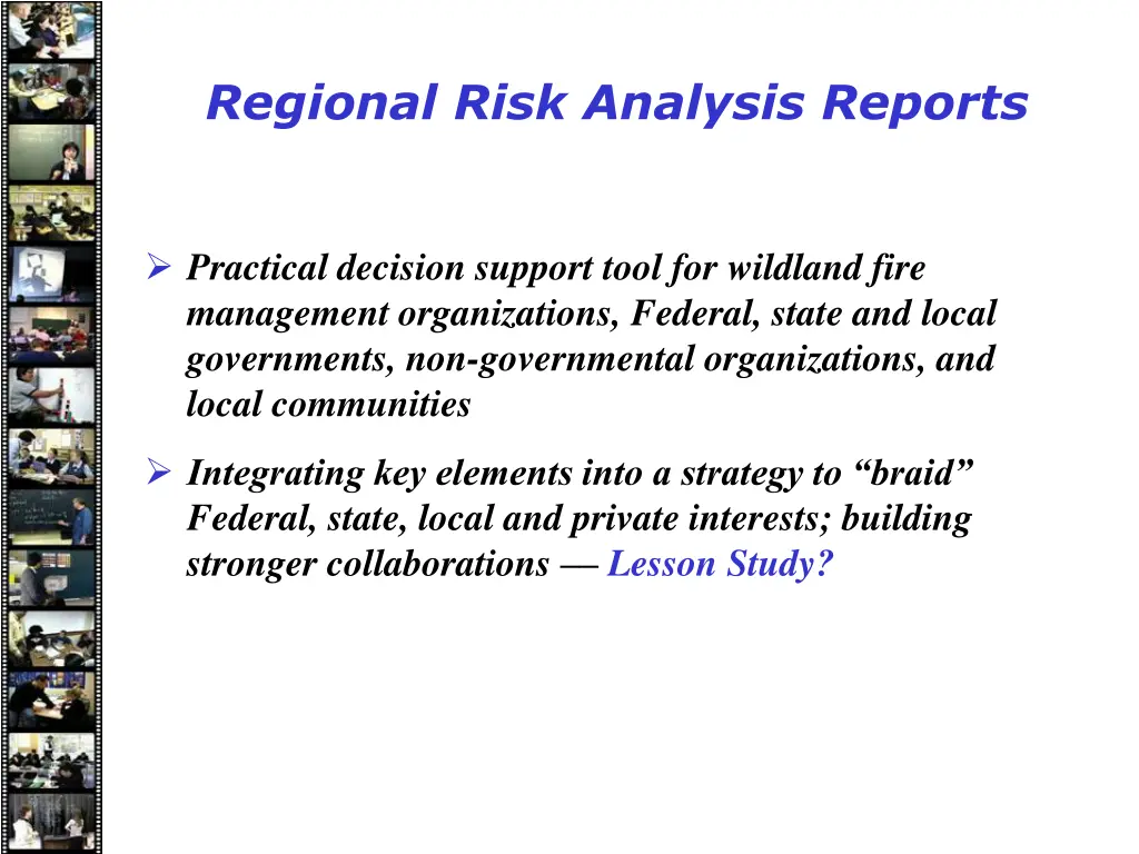 regional risk analysis reports