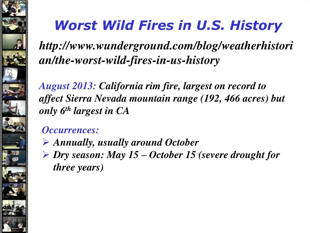 worst wild fires in u s history http