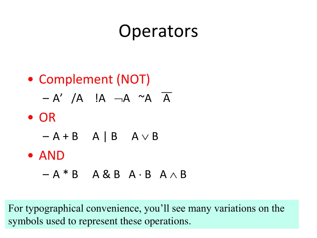 operators