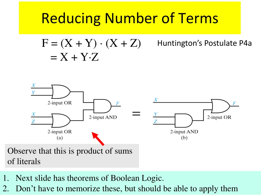 reducing number of terms