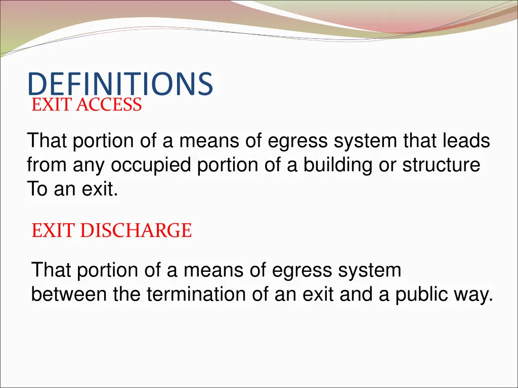 definitions exit access