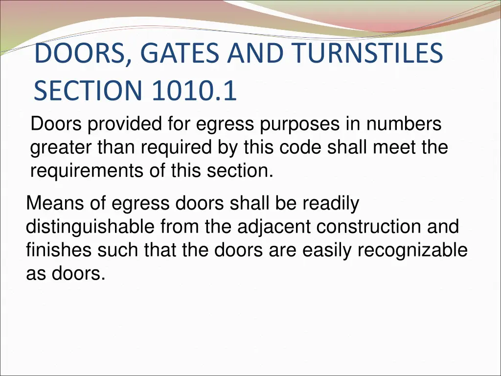 doors gates and turnstiles section 1010 1 doors