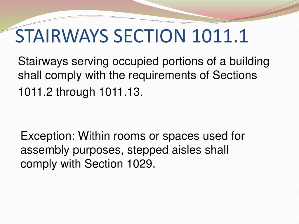 stairways section 1011 1