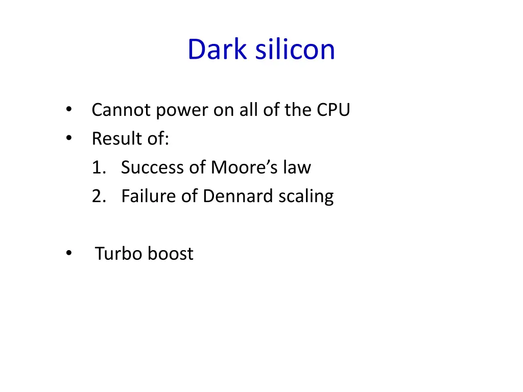 dark silicon