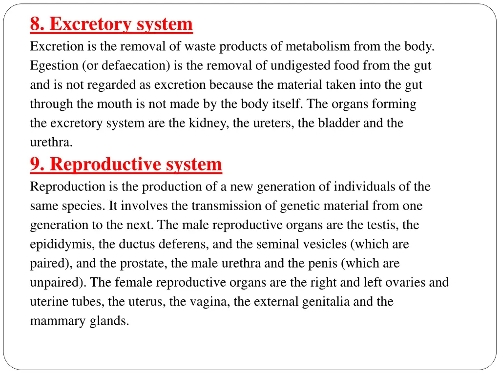 8 excretory system excretion is the removal