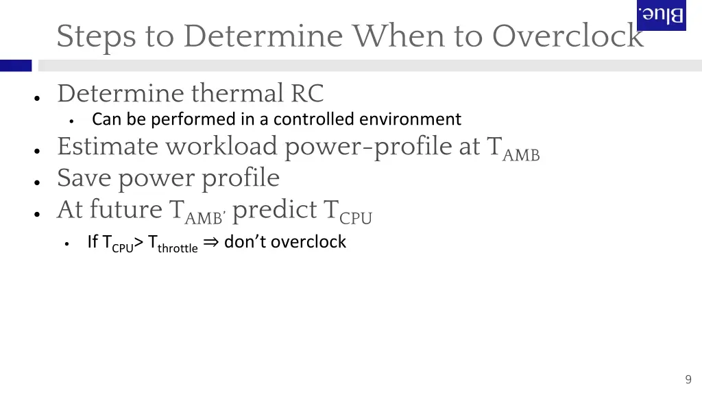 steps to determine when to overclock
