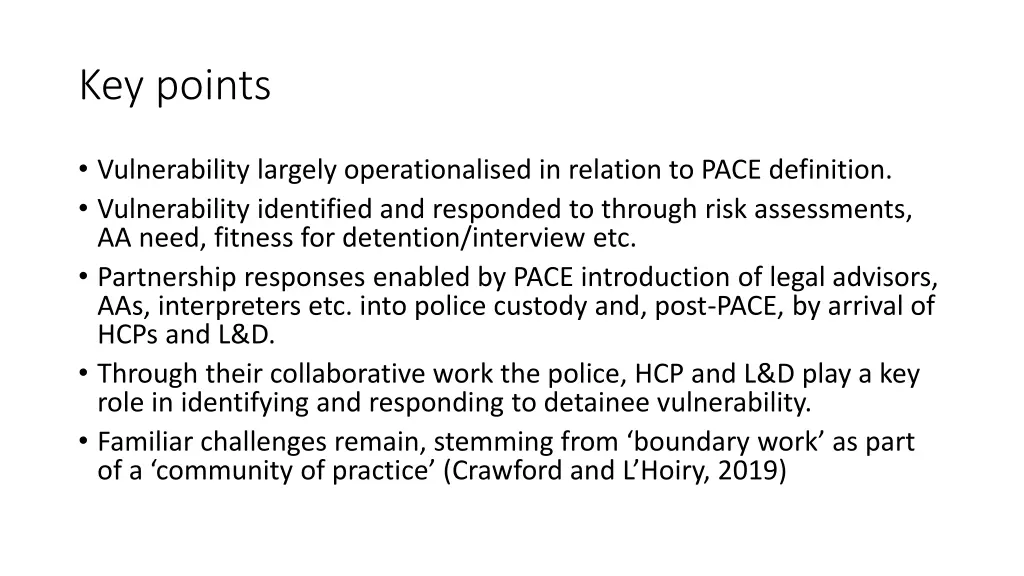 key points