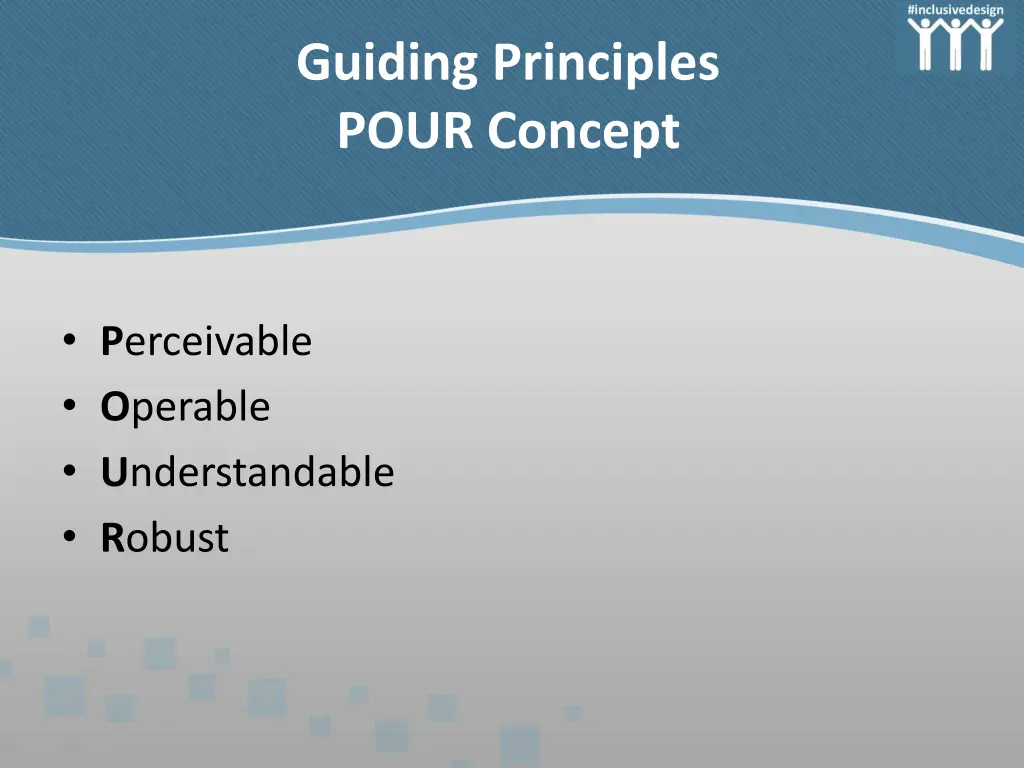 guiding principles pour concept