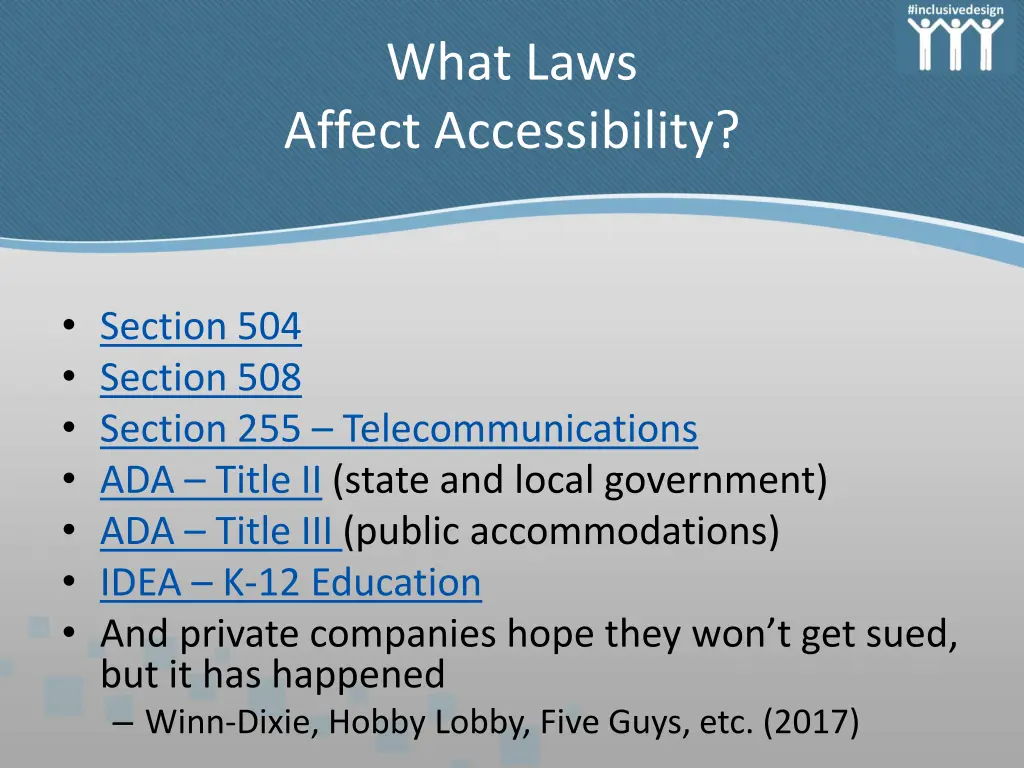 what laws affect accessibility