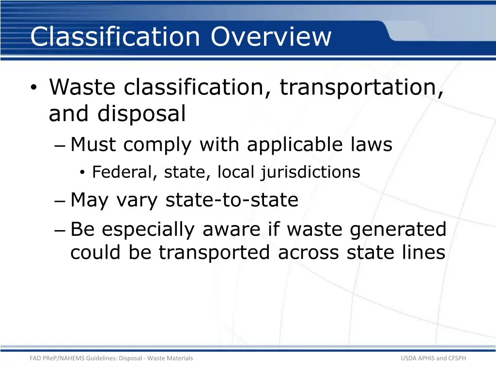classification overview