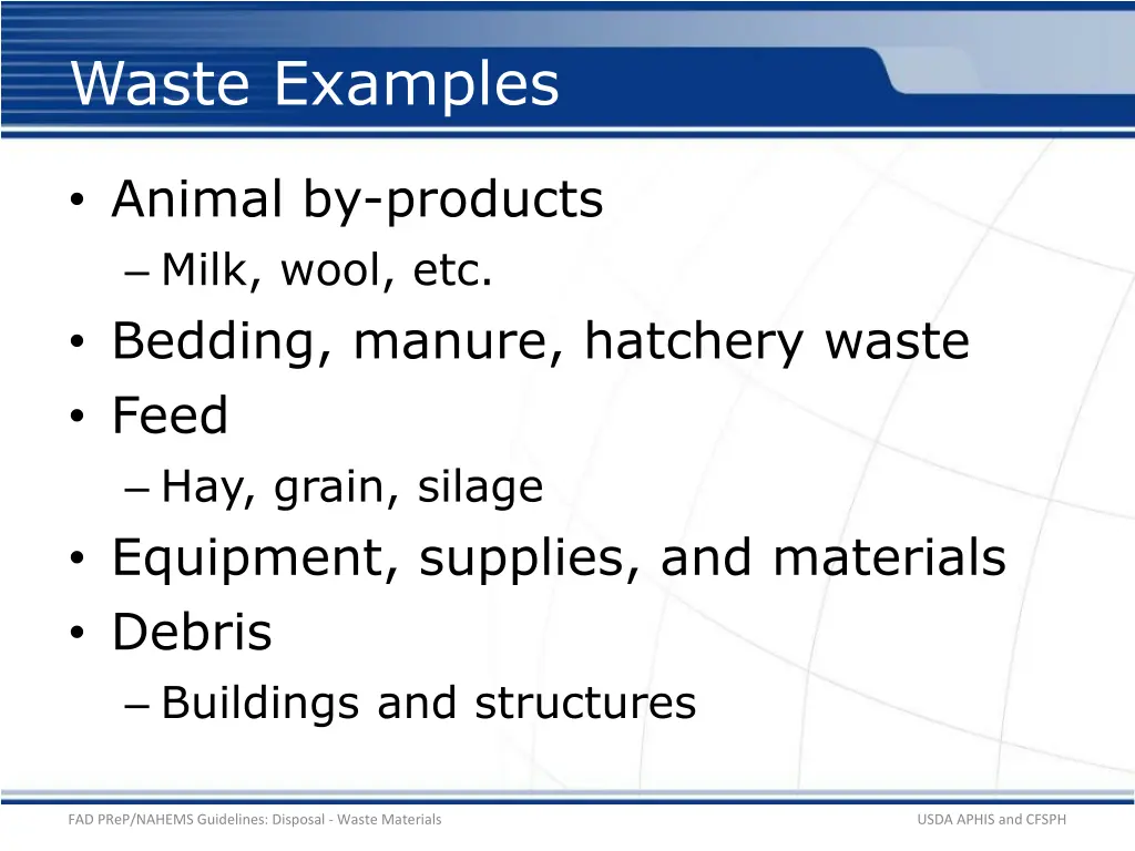 waste examples