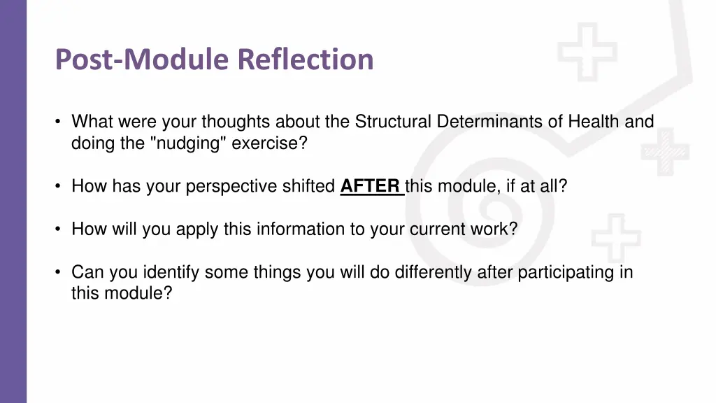 post module reflection
