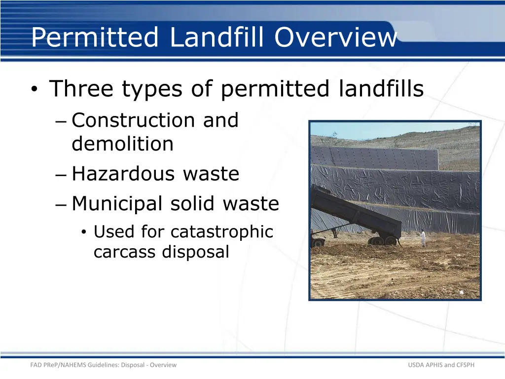 permitted landfill overview