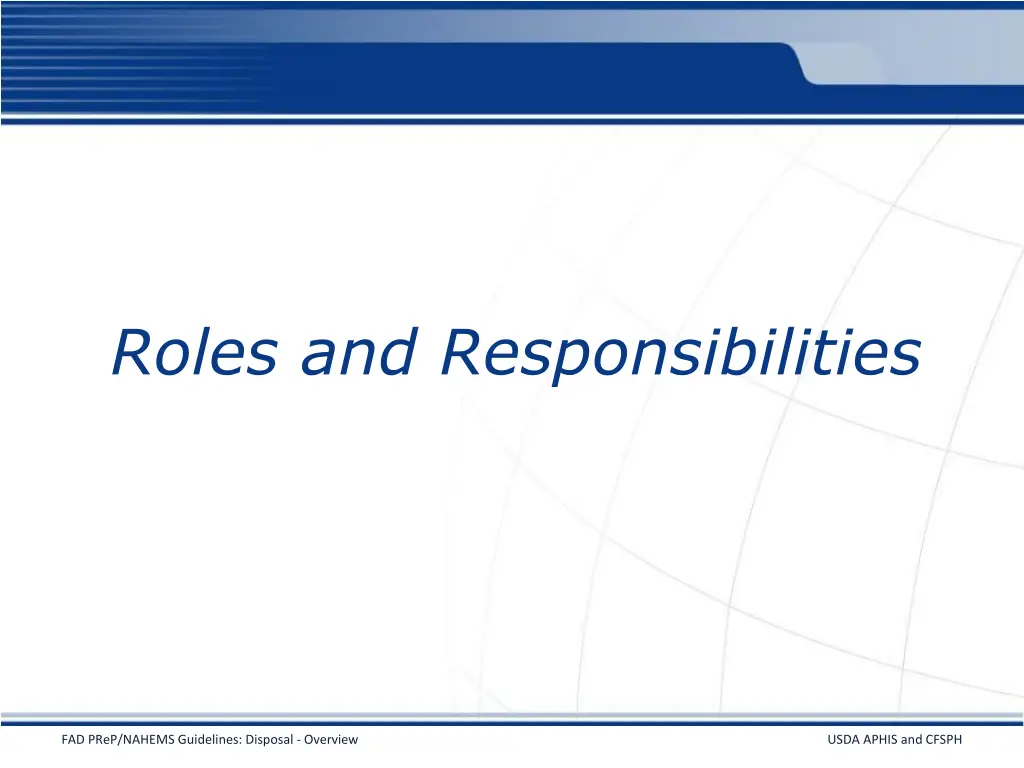 roles and responsibilities