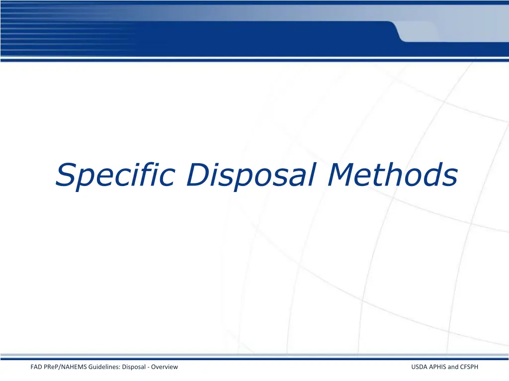 specific disposal methods